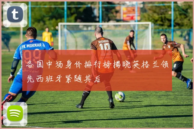 各国中场身价排行榜揭晓英格兰领先西班牙紧随其后